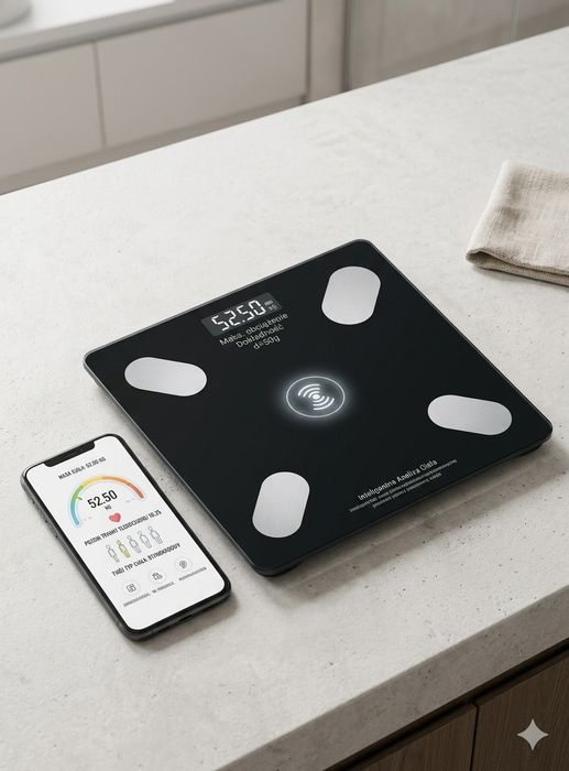 Inteligentna Waga Łazienkowa z Funkcją Analizy Ciała