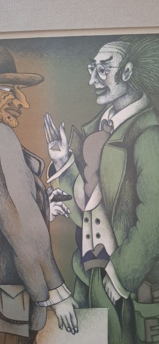 Кольорова літографія "Фауст і Мефістофель".  Annette Ziegler