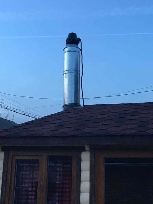 Димосос для котла печі до 30кВт на димарь ф100-150мм до 300°С