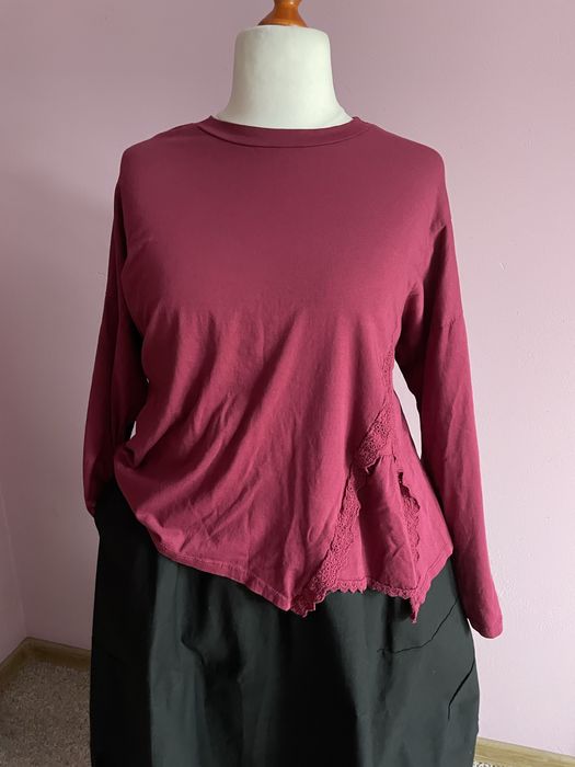 Basic bluzka GIOYA z koronką bordo  42/44/46