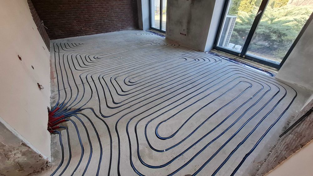 Frezowanie pod ogrzewanie podłogowe.