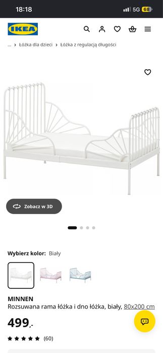 Łóżko minnen rozsuwane