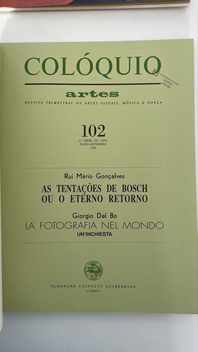 Colóquio Artes - Lote de 4 números