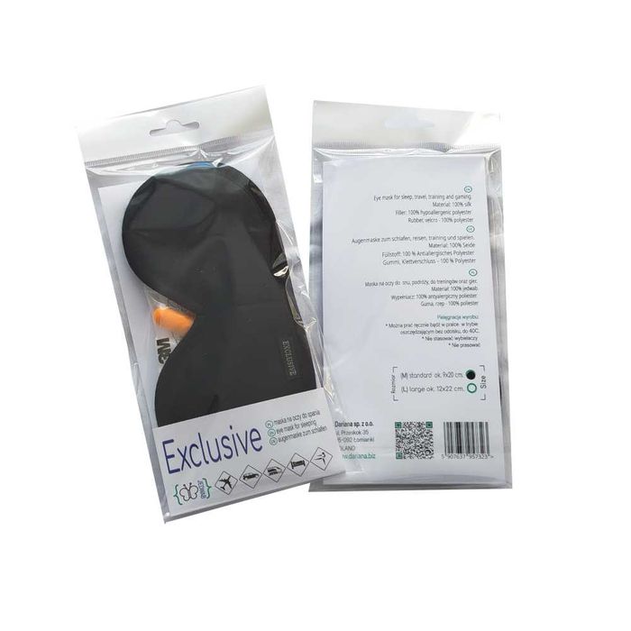 Jedwabna opaska na oczy maska do snu Polska Unisex