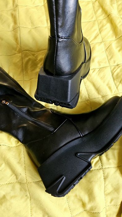 Kozaki za kolano ekoskóra 37/38 unikatowe