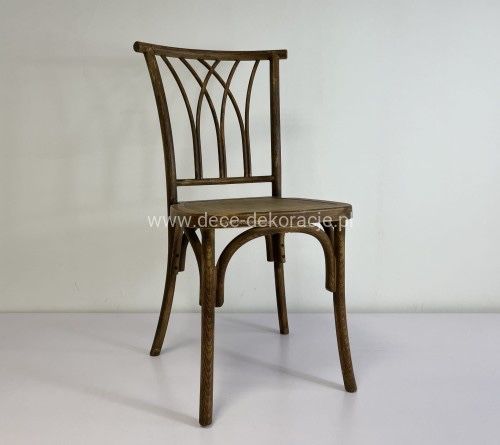 Krzeslo imitacja drewna tworzywo