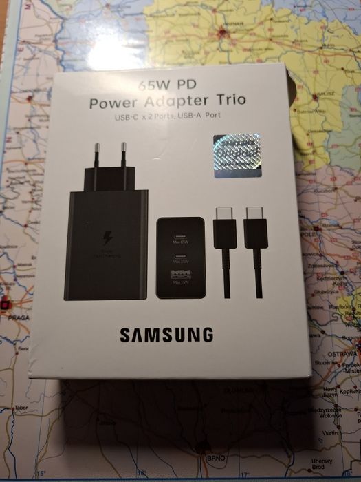 Oryginalna Ładowarka Samsung 65W Trio +kabel