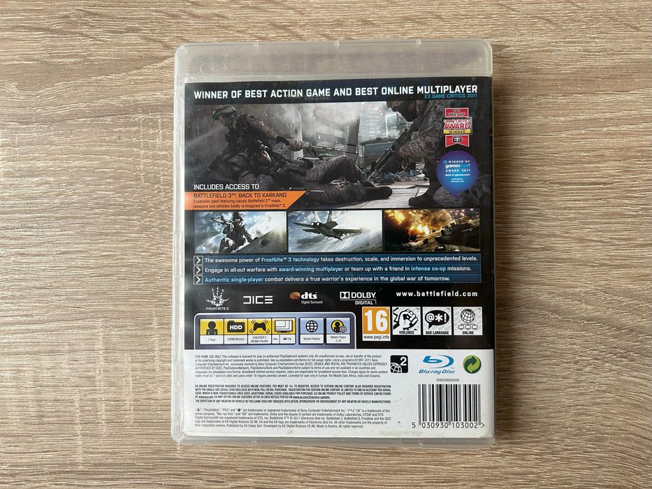 Battlefield 3 Limited Edition - PS3 - PL - stan Używany, sprawny 100%