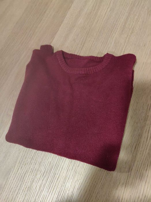 Camisola em lã bordeux