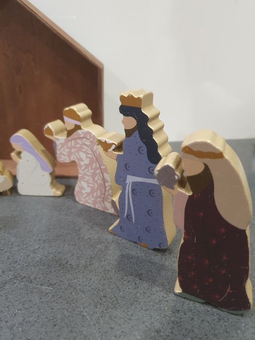 Drewniana stajenka, klocki drewniane dla dzieci