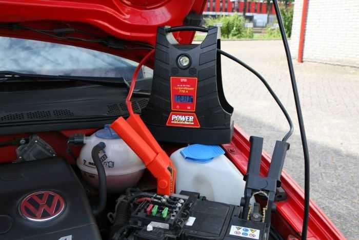 Power Start Booster Arrancador 12V, 8A 775A/1200A profissional bateria