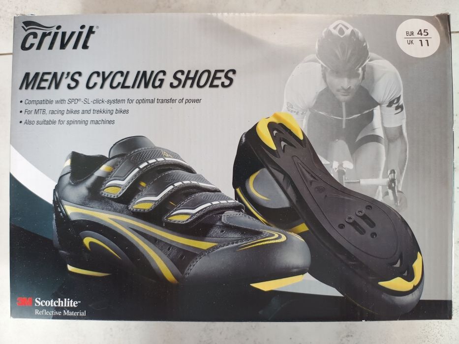 Buty rowerowe crivit wpinane. Roz. 45