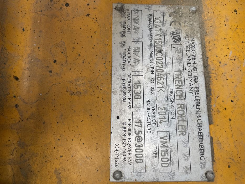 Walec wibracyjny kołkowy JCB VM 1.500