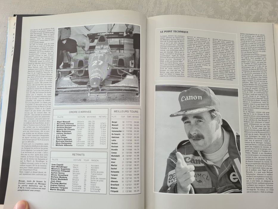 Livro Formule 1 1992