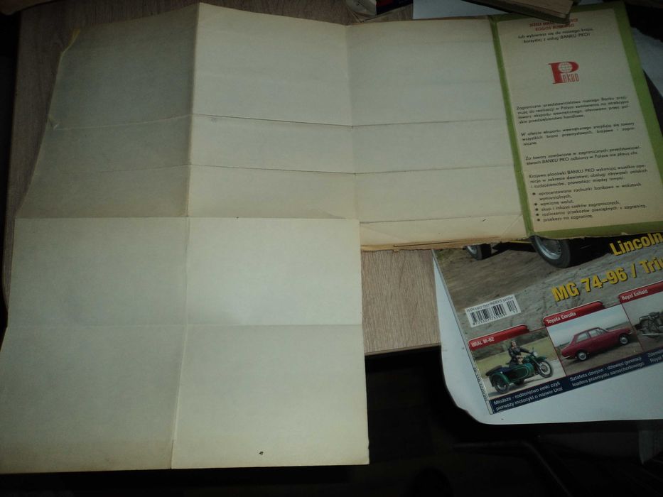 Pekao samochodowa mapa polski 1977r.