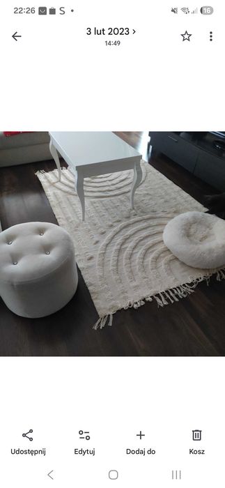 Ława biala glamour