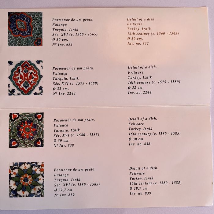 Dominó madeira vintage Museu Gulbenkian Cerâmica Iznik