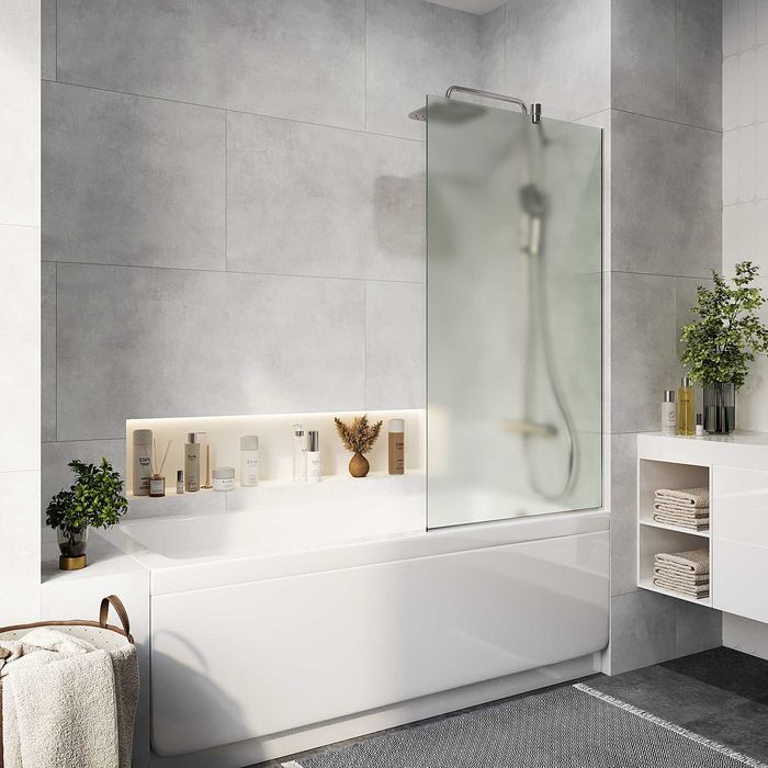 Скляна душова перегородка (шторка) на ванну — будь-який колір і розмір