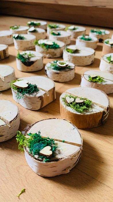 Winietki weselne na drewienku 30szt