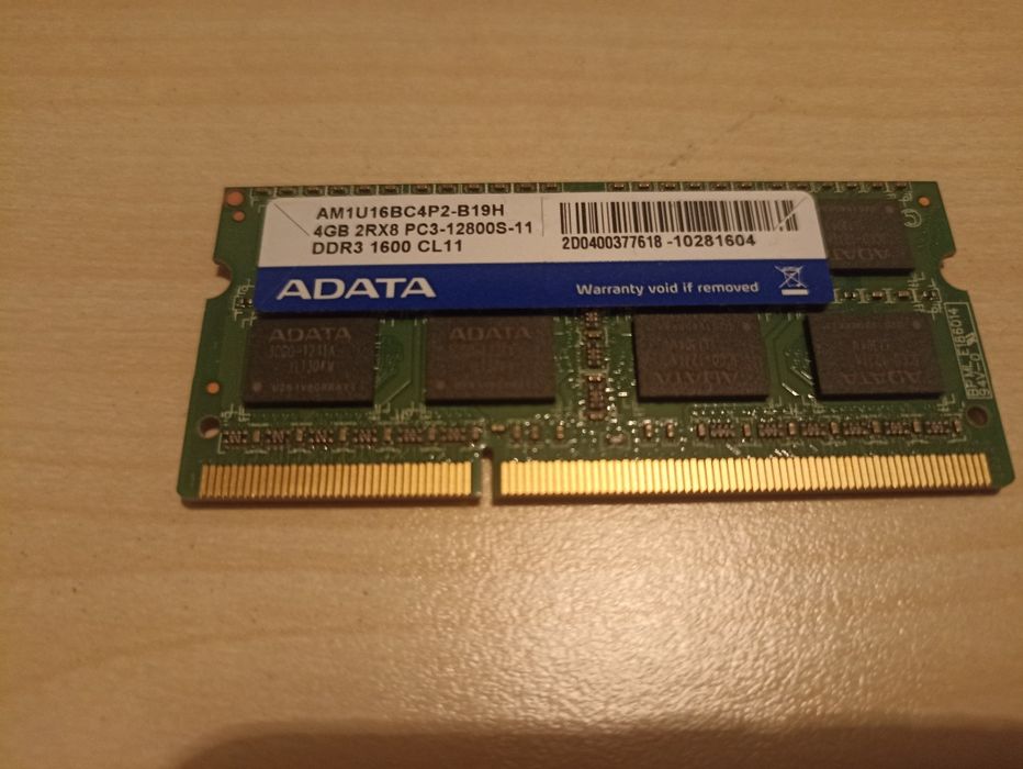 ADATA AM1U16BC4P2-B19H kość pamięci pamięć RAM 4 GB DDR3 SO-DIMM