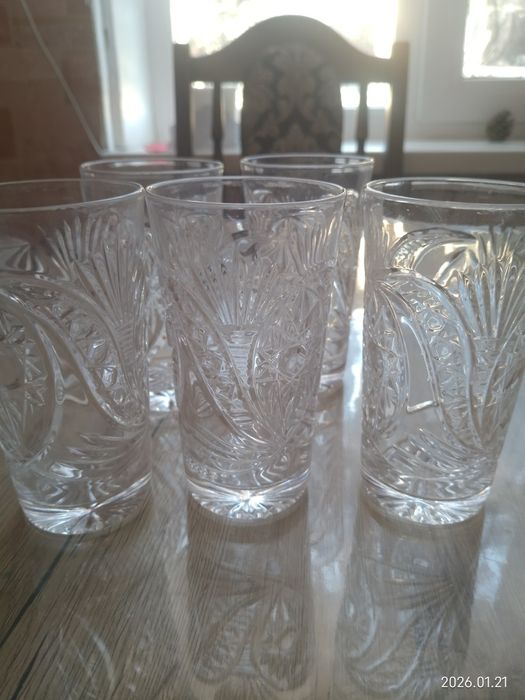 Набір із 5-ти кришталевих стаканів.