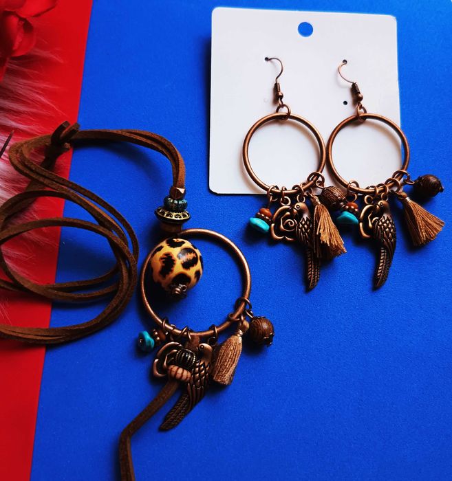 Zestaw biżuterii damskiej w stylu boho