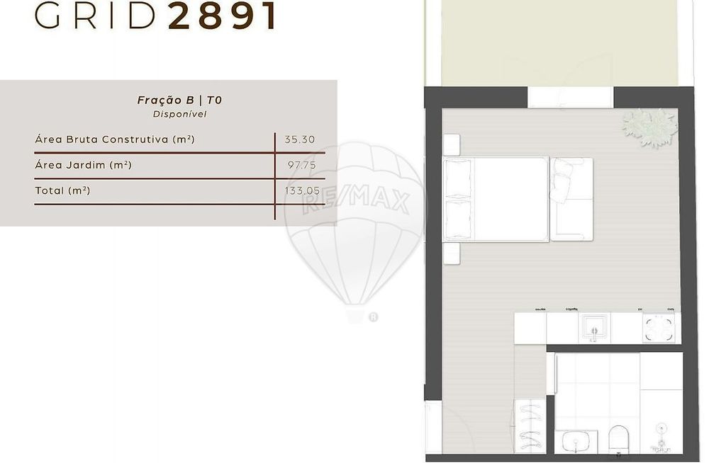Apartamento T0 para venda