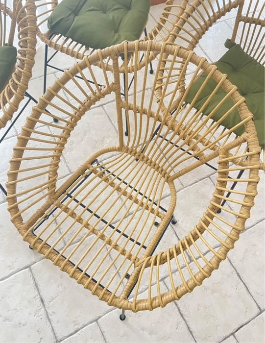 Conjunto 4 cadeiras bambu SKLUM