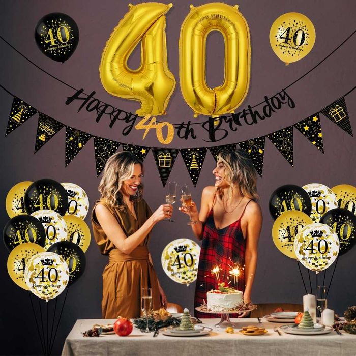 Dekoracja na 40 urodziny dla mężczyzny i kobiety
