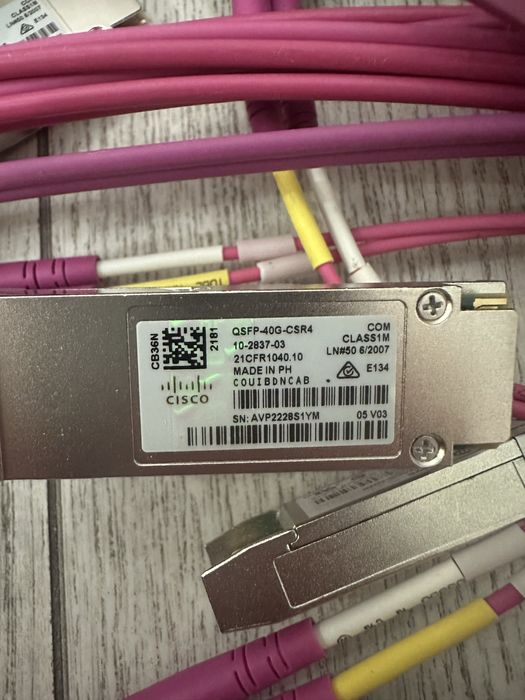 Оптичні патчкорди, модулі SFP+ QSFP+ LC MPO Breakout