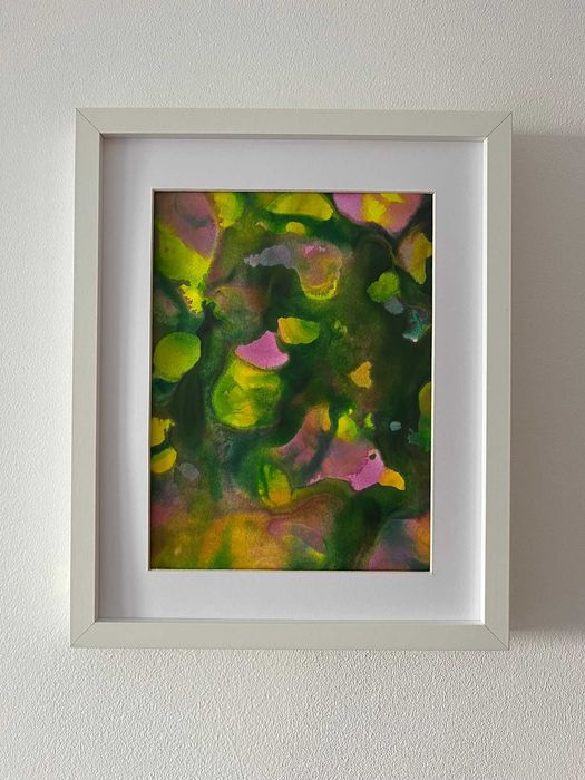 Pintura abstrata em acrílico