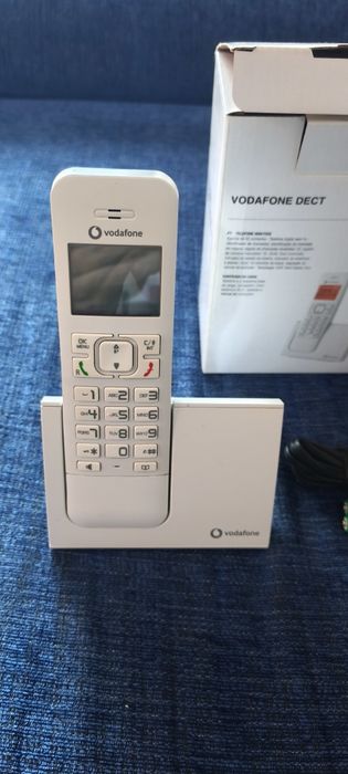 Telefone fixo branco sem fios