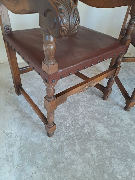 Krzesła drewniane fotele tron