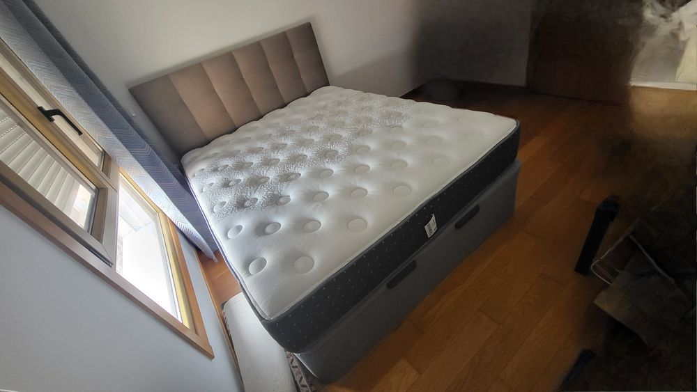 Cama + Cabeceira + Colchão