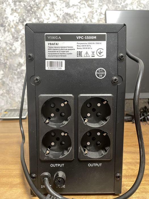 Безперебійник ДБЖ Vinga VPC-1500M