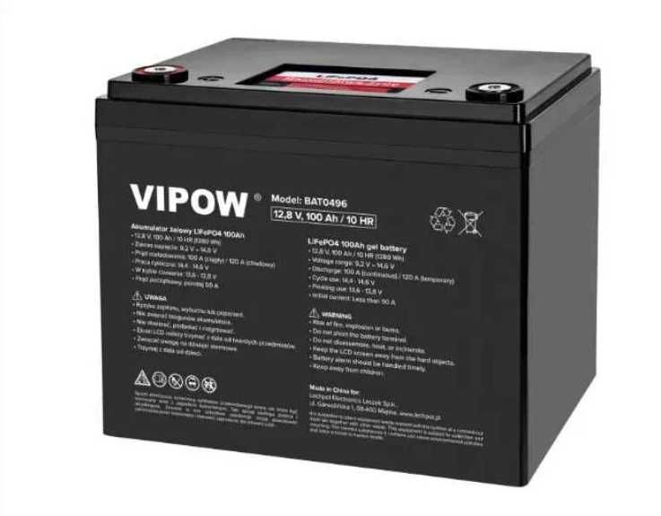 Акумулятор LiFePo4 Vipow 100 ah /Залізо Фосфатний