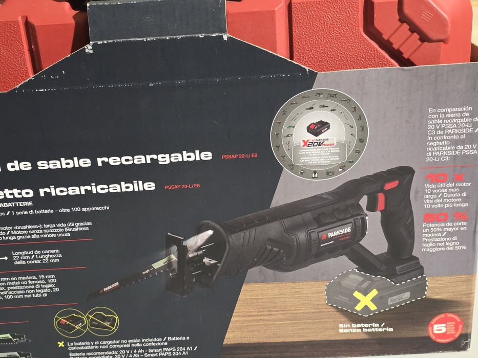 Serra sabre 20v Parkside completa