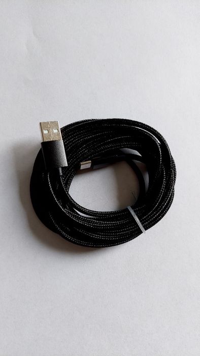 Nowy kabel USB-C 3m czarny – szybkie ładowanie – tylko 11 zł!