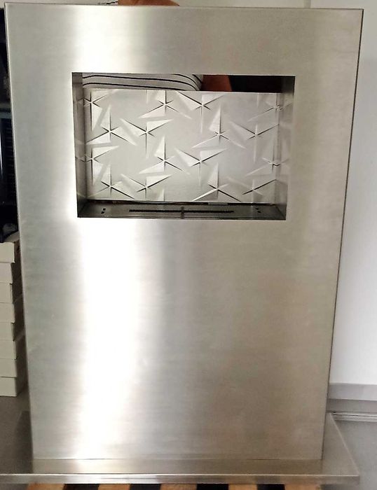 Duży obustronny wolnostojący  Bio kominek