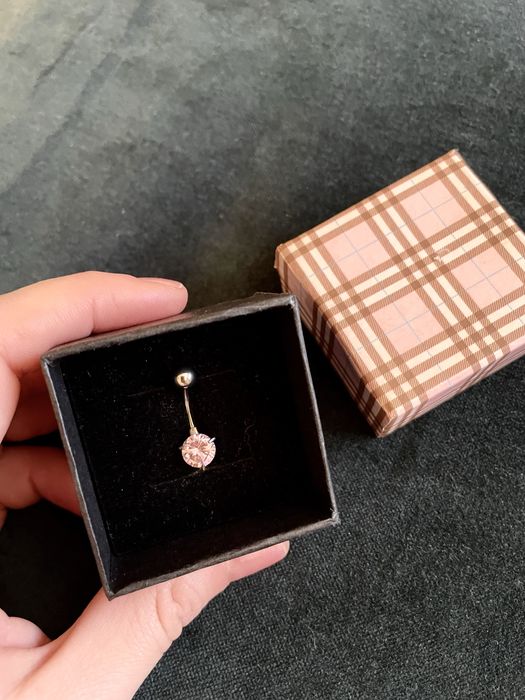 Сережка в пупок медична сталь