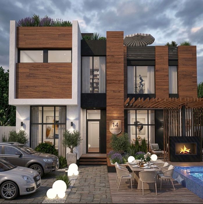 Дом в стиле Eco-Minimalism на 5 сотках! Чубаевка! Рассрочка! 1A37