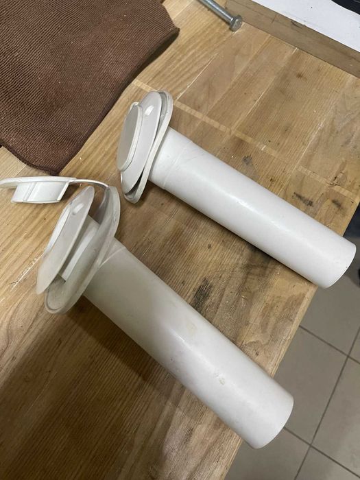 Держатель для удочки врезной 50 мм с дренажом белый полиамид