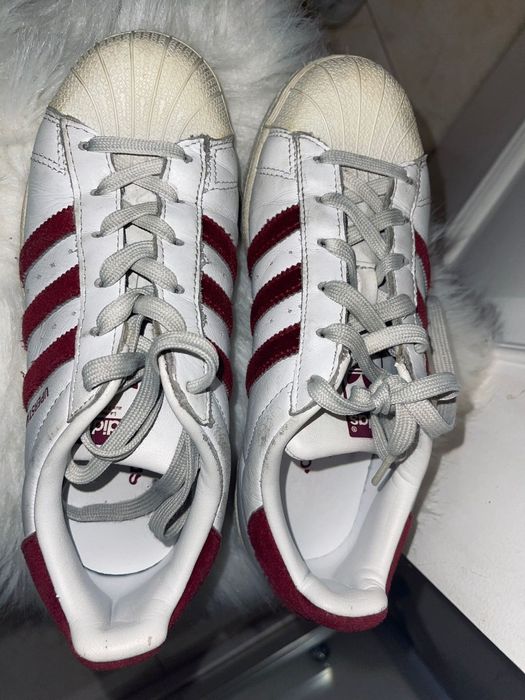 Sapatilhas Adidas brancas e bordeaux  tam 37
