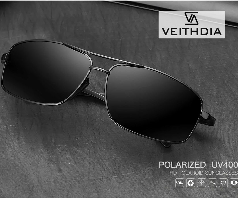 OKULARY PRZECIWSŁONECZNE. Polaryzacyjne HD. Black/Gun Black. Męskie