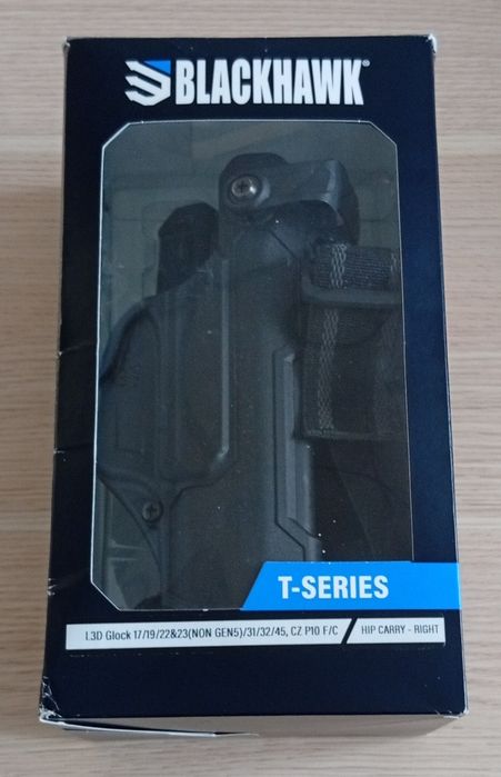Profesjonalna Kabura Glock 17 gen. 5  Blackhawk T-Series prawa obniżana