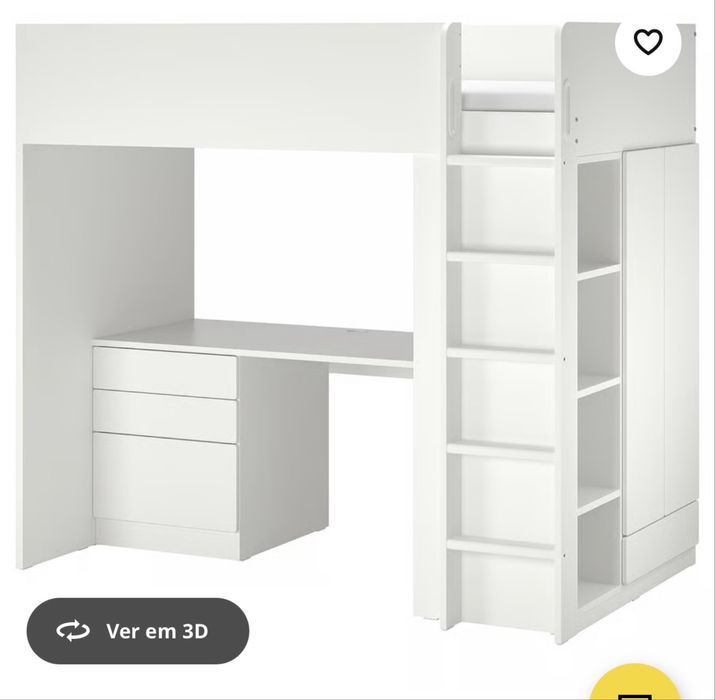 Cama alta SMASTAD Ikea