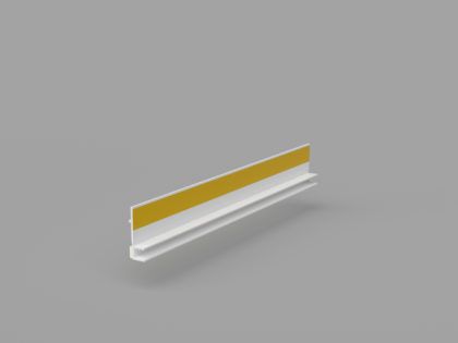 APOLAJSTRY Listwa przyokienna BIAŁA BP12MINI U z uszczelką 6/3mm 2,5mb