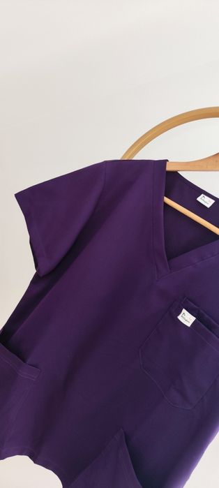 Komplet medyczny odzież do pracy spodnie bluza fiolet lila