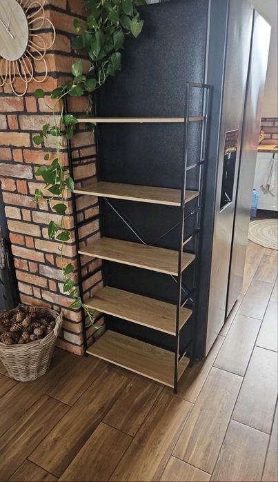 Nowy regał loftowy półki na książki metalowy 144cm szafka do salonu