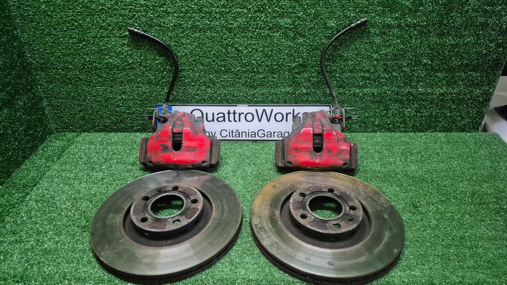 Travagem completa 312mm AUDI A4 B6 B7 8E discos pinças suportes original OEM em excelente estado